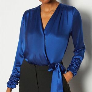 New Banana Republic wrapped silk blouse